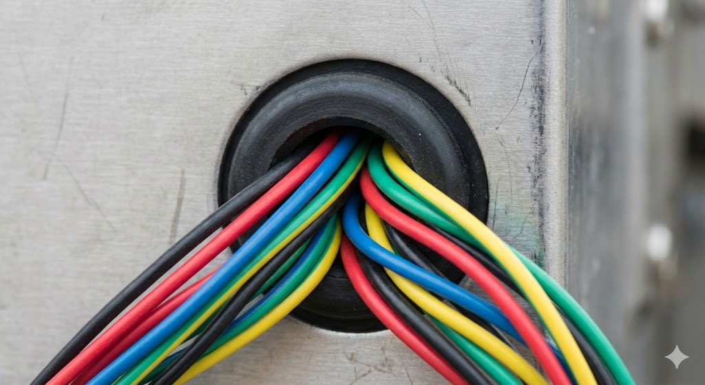 하네스 안전을 위한 고무 그로밋으로 와이어 마모 방지