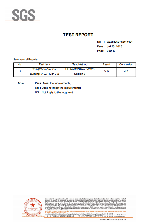UL94 V-0-certificering for silikoneskummaterialer